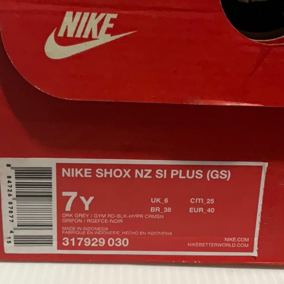 Nike shox nz si plus (gs) running shoes size 7 youth - Picture 5 of 5